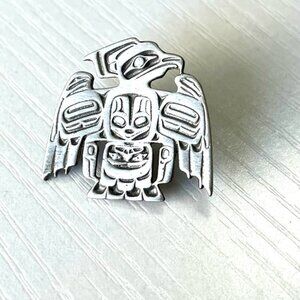 Native Vintage Pewter Pin
